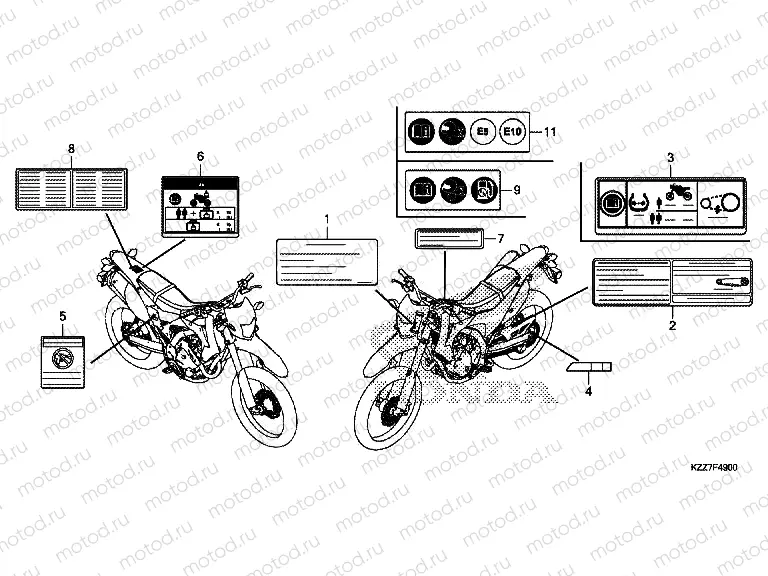 F-49 CAUTION LABEL (CRF250L/LA)