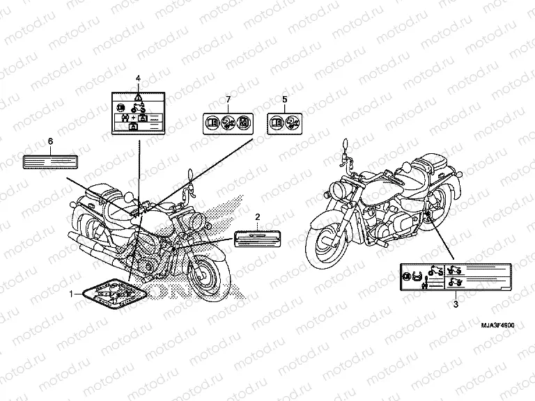 F-49 WARNING LABEL (VT750C / C2S / CA / CS)