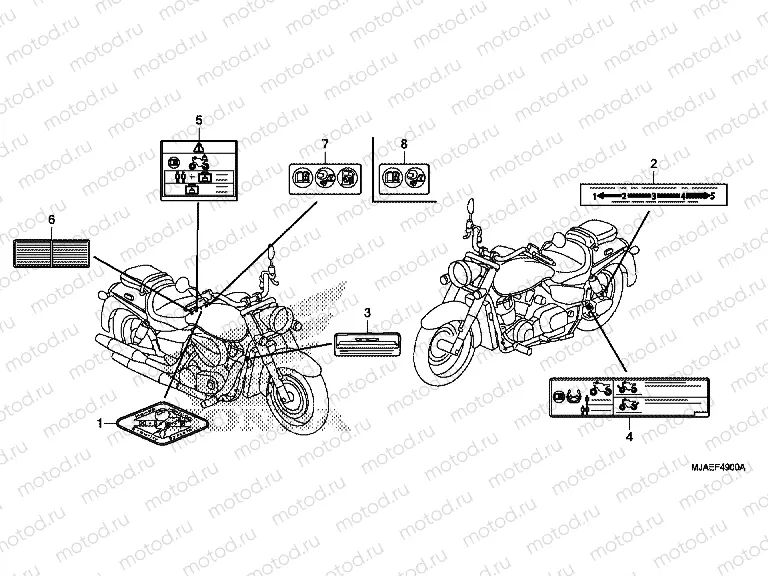 F-49 WARNING LABEL (VT750CS / C2B / C2S / C)
