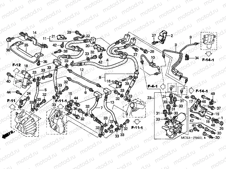 F-5-1 FRONT BRAKE HOSE (ST1300A)