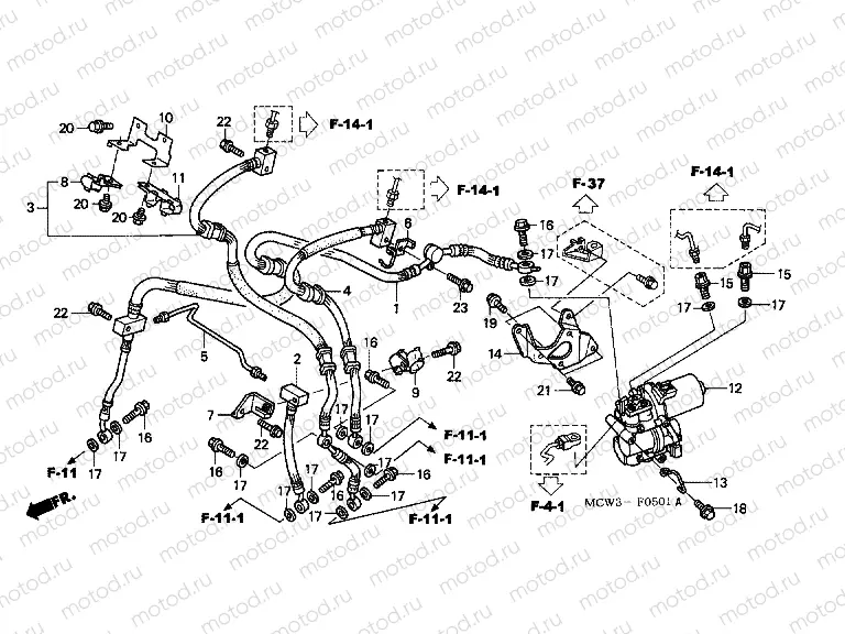 F-5-1 FRONT BRAKE HOSE (VFR800A)