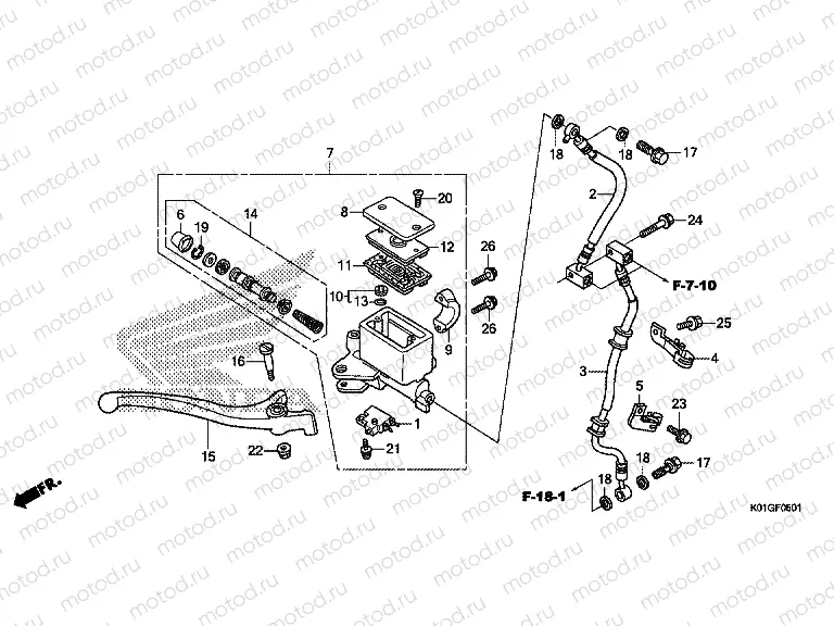 F-5-1 FRONT BRAKE MASTER CYLINDER (ABS)