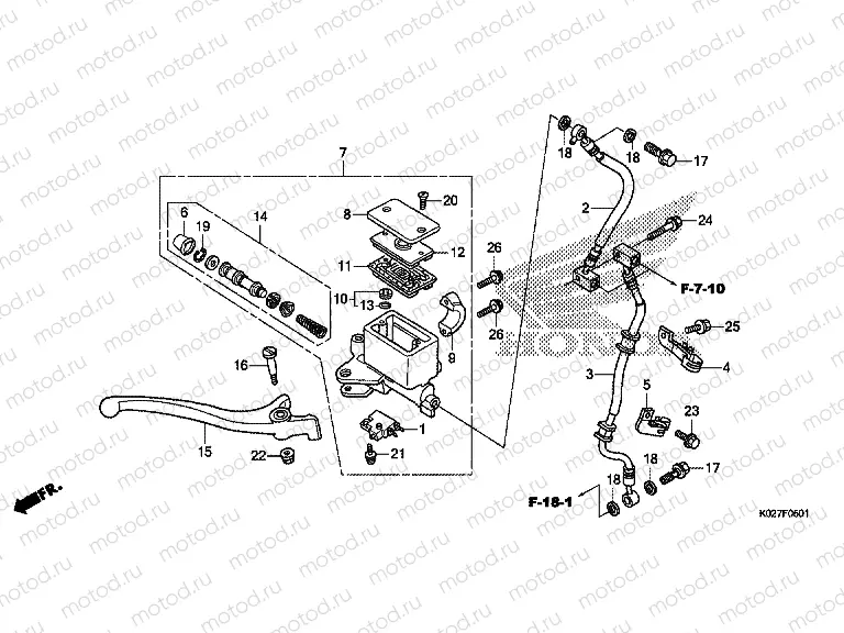F-5-1 FRONT BRAKE MASTER CYLINDER (ABS)