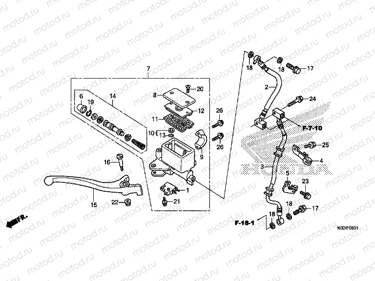 F-5-1 FRONT BRAKE MASTER CYLINDER (ABS)