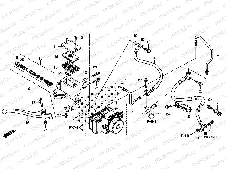 F-5-1 FRONT BRAKE MASTER CYLINDER (NSS300A)
