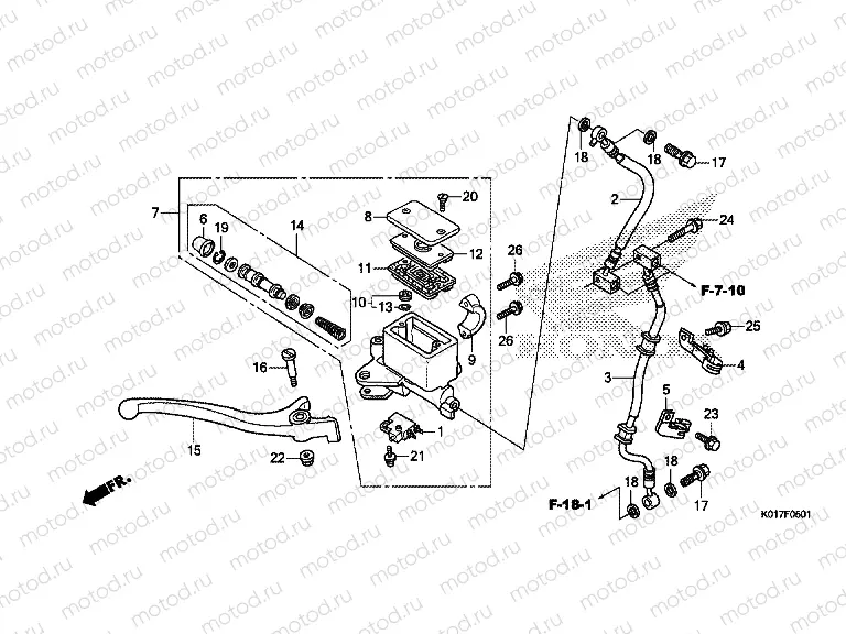 F-5-1 FRONT BRAKE MASTER CYLINDER (SH125A, AD / SH150A, AD)