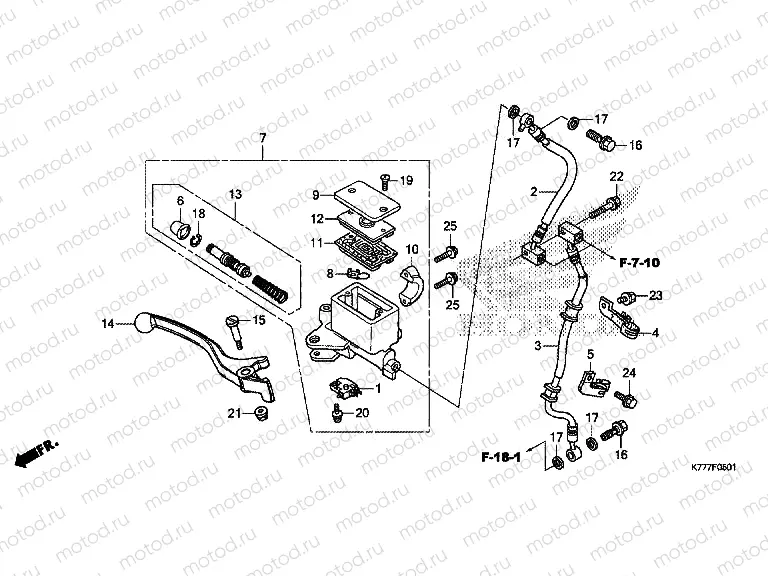 F-5-1 FRONT BRAKE MASTER CYLINDER (SH125AD/SH150AD)