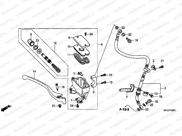 F-5-1 FRONT BRAKE MASTER CYLINDER (VT750S)