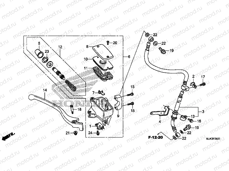 F-5-1 FRONT BRAKE MASTER CYLINDER (VT750S)