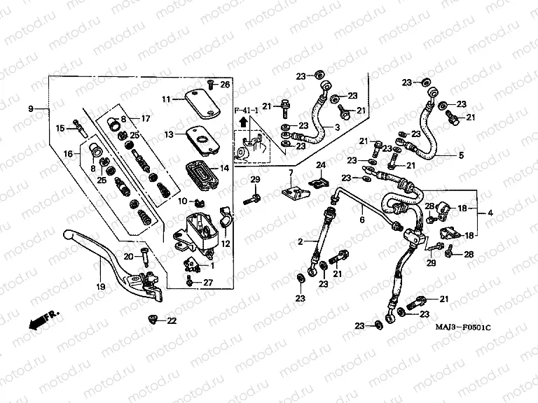 F-5-1 FRONT MASTER CYLINDER (ST1100A)