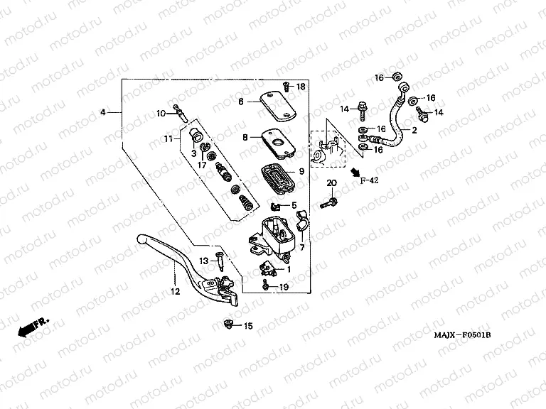 F-5-1 FRONT MASTER CYLINDER (ST1100A)