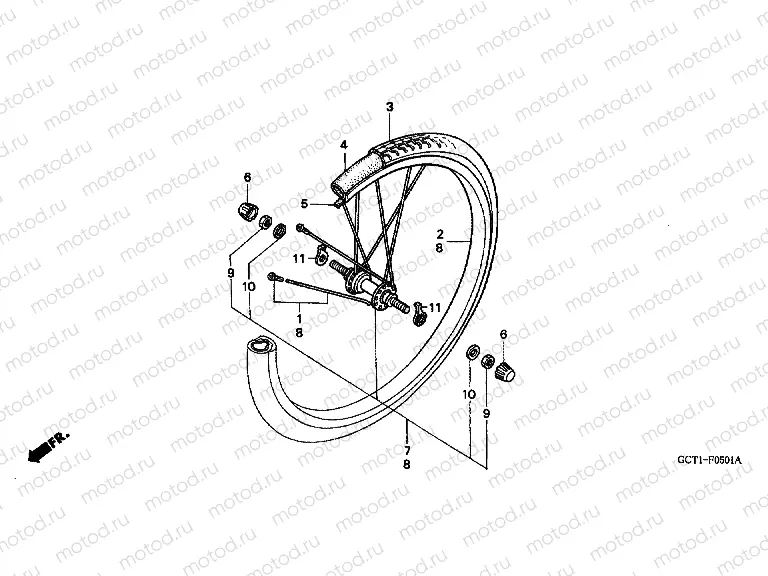 F-5-1 FRONT WHEEL (PAC14 / 16)
