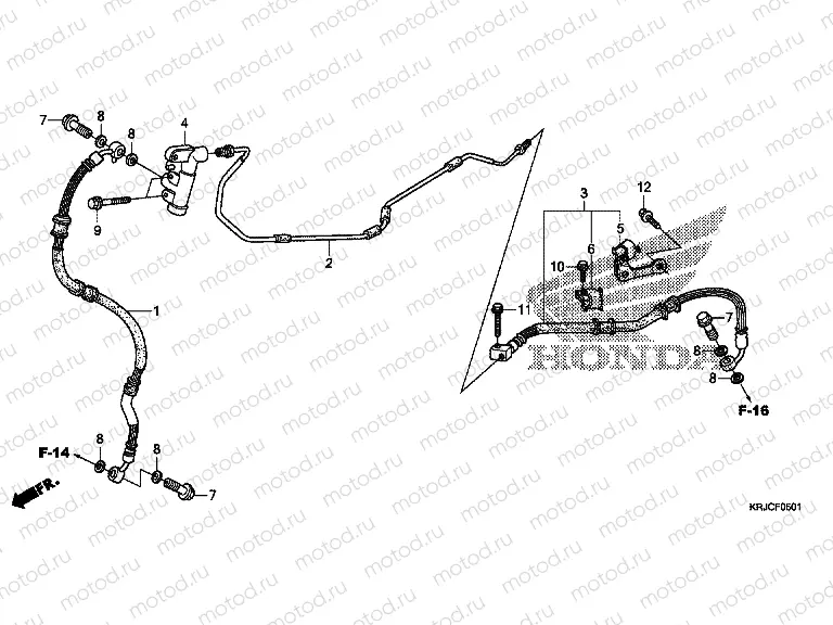 F-5-1 REAR BRAKE HOSE (FES125)