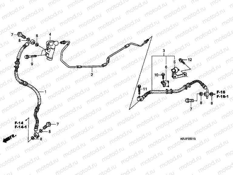 F-5-1 REAR BRAKE HOSE (FES125) (FES150)