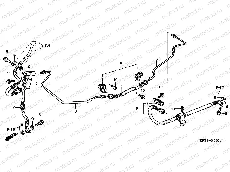F-5-1 REAR BRAKE HOSE (NSS2501 / 2)