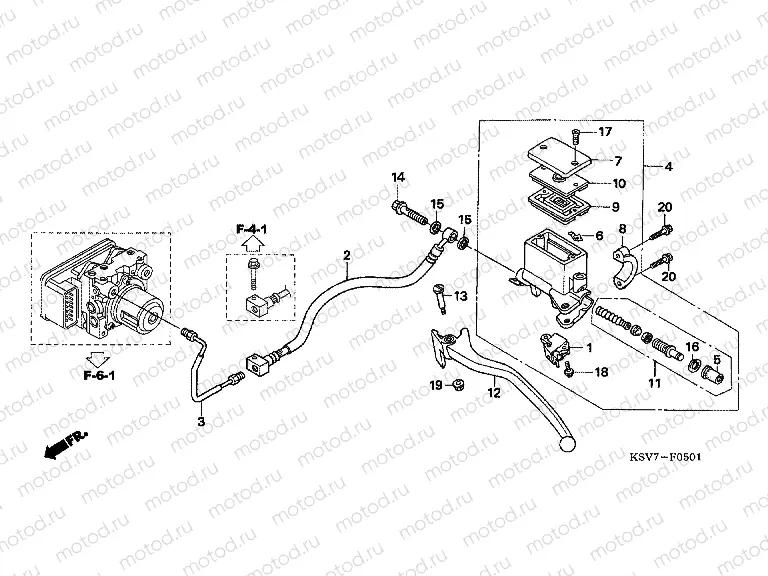 F-5-1 REAR MASTER CYLINDER (NSS250EX)