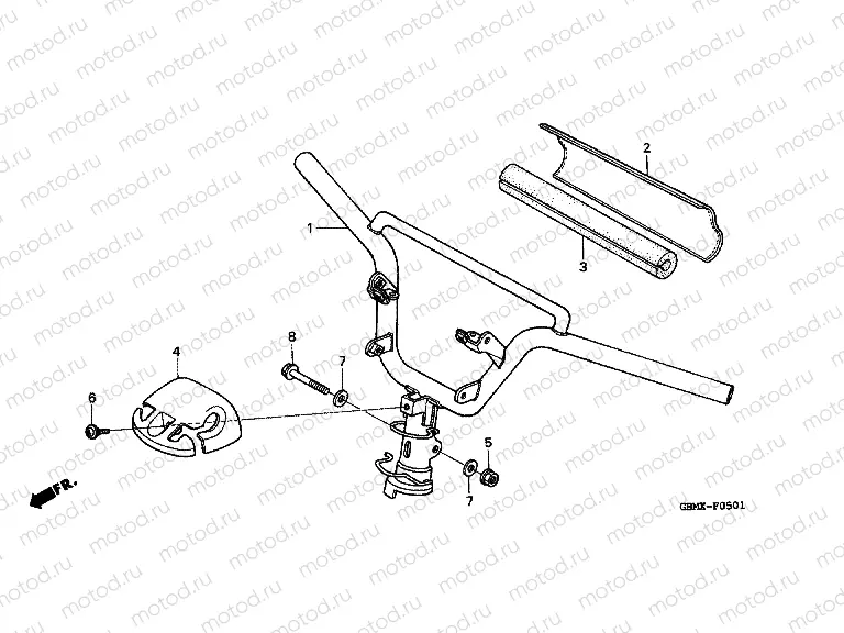 F-5-1 STEERING HANDLE / HANDLE COVER (2)