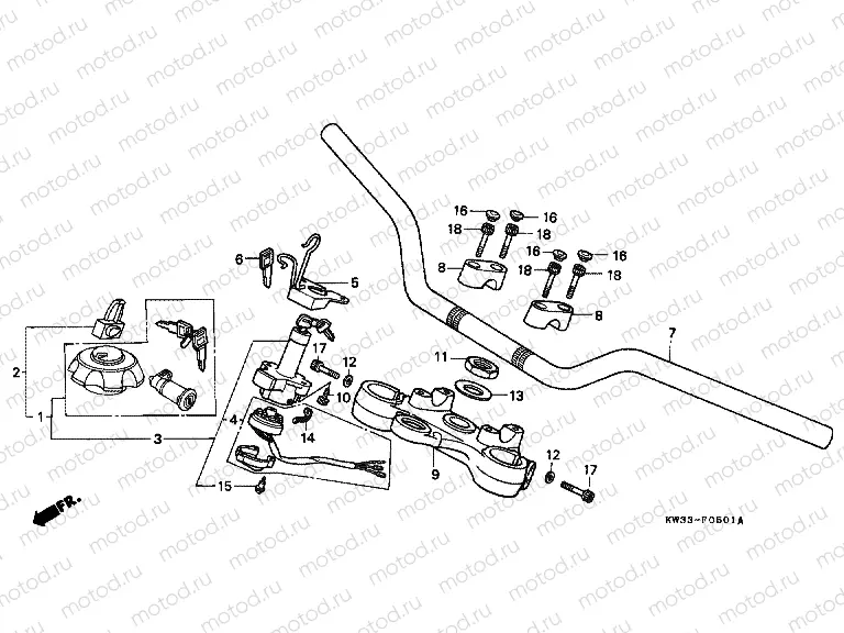 F-5-1 TIE ROD TUBE / UPPER AXLE