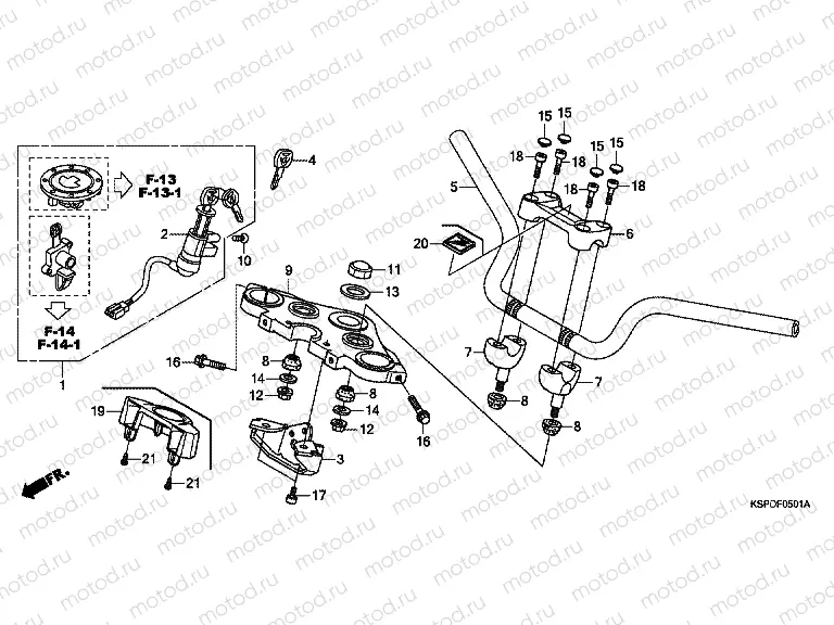 F-5-1 TIE ROD TUBE / UPPER BRIDGE (CBF1507 / M7 / M9 / MA / MB / MC)