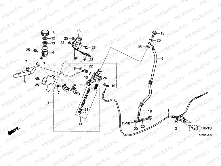 F-5-10 BRAKE MASTER CYLINDER