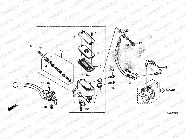 F-5-10 FRONT BRAKE MASTER CYLINDER