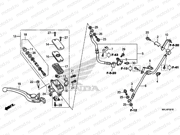 F-5-10 FRONT BRAKE MASTER CYLINDER