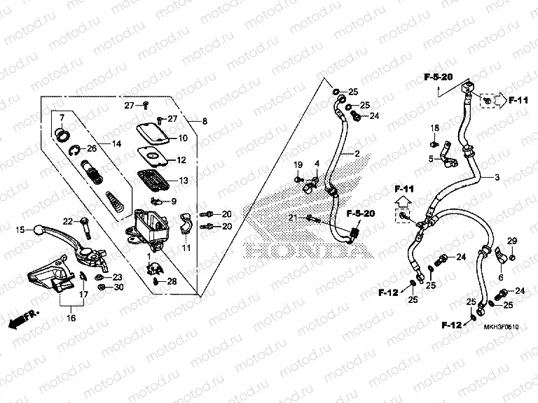 F-5-10 FRONT BRAKE MASTER CYLINDER