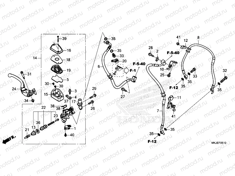 F-5-10 FRONT BRAKE MASTER CYLINDER