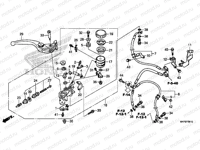 F-5-10 FRONT BRAKE MASTER CYLINDER
