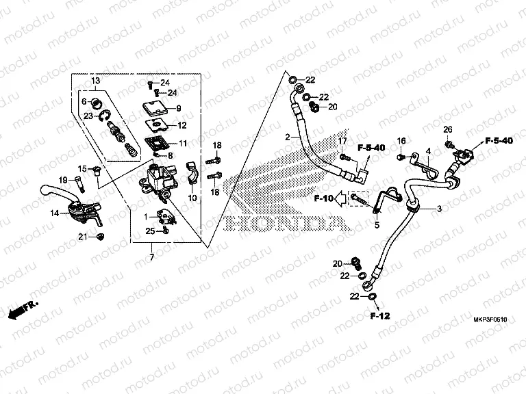 F-5-10 FRONT BRAKE MASTER CYLINDER