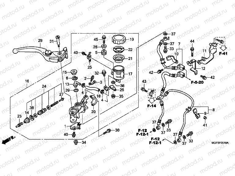 F-5-10 FRONT BRAKE MASTER CYLINDER (CBR1000RA / SA)