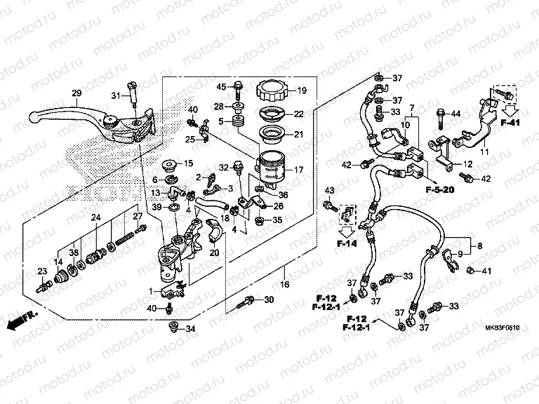 F-5-10 FRONT BRAKE MASTER CYLINDER (CBR1000RA / SA)
