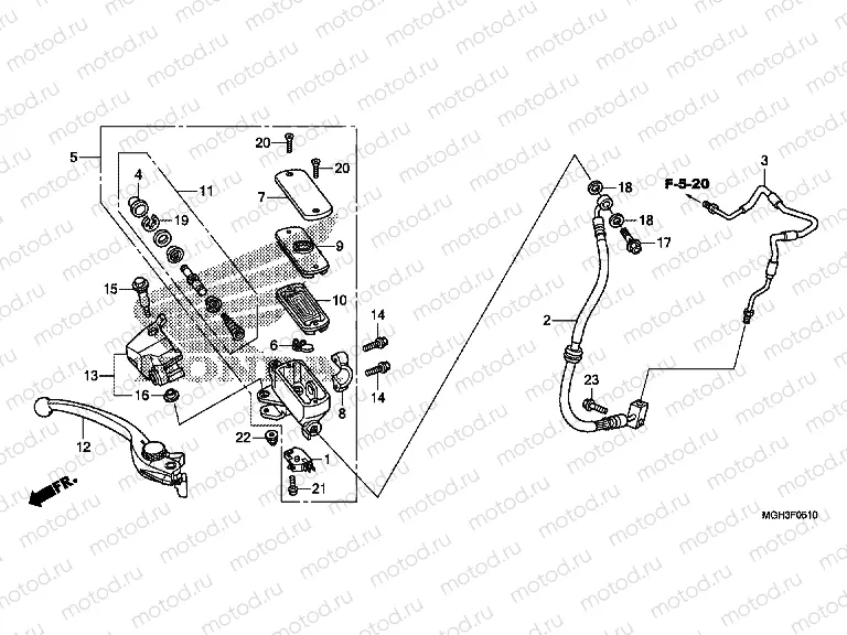 F-5-10 FRONT MASTER CYLINDER