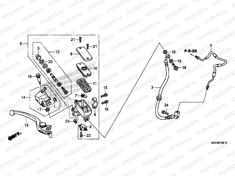 F-5-10 FRONT MASTER CYLINDER