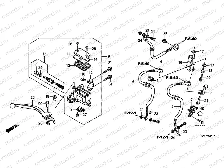F-5-10 FRONT MASTER CYLINDER (CBR250RA)