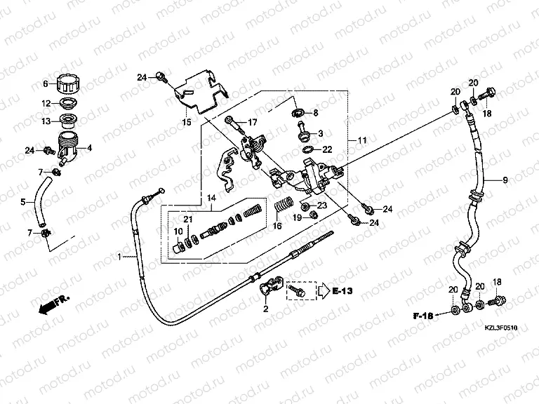 F-5-10 MASTER CYLINDER (CBS)