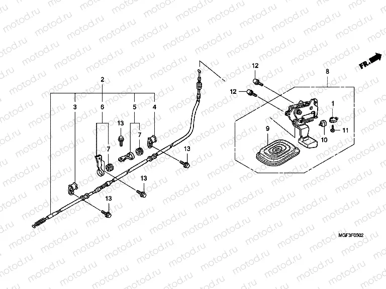 F-5-2 PARKING BRAKE (FJS600A9-KO)
