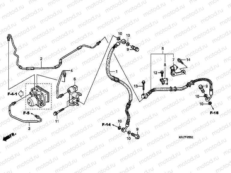 F-5-2 REAR BRAKE HOSE (FES125A) (FES150A)