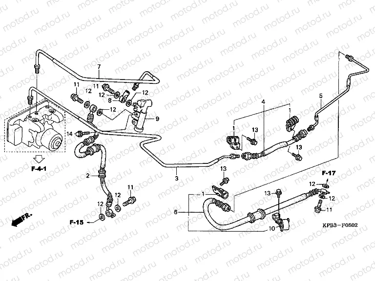 F-5-2 REAR BRAKE HOSE (NSS250A)