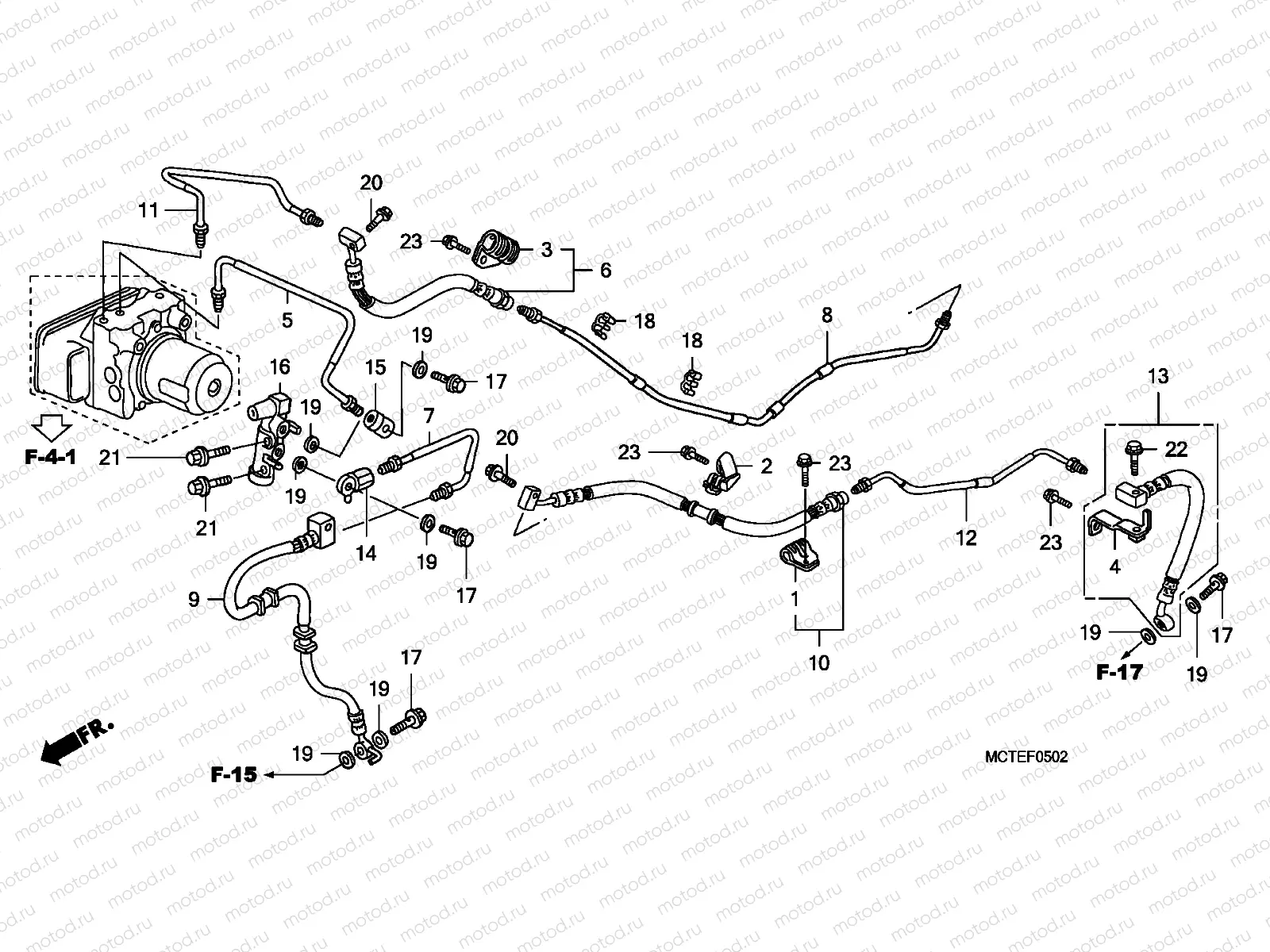 F-5-2 REAR BRAKE PIPE(FJS600A)