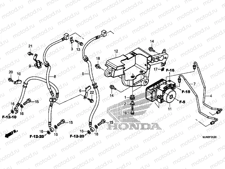 F-5-20 ABS MODULATOR / FRONT BRAKE HOSE (CTX1300A)