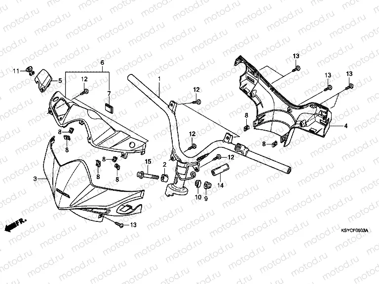 F-5-3 STEERING HANDLE / HANDLE COVER (4)