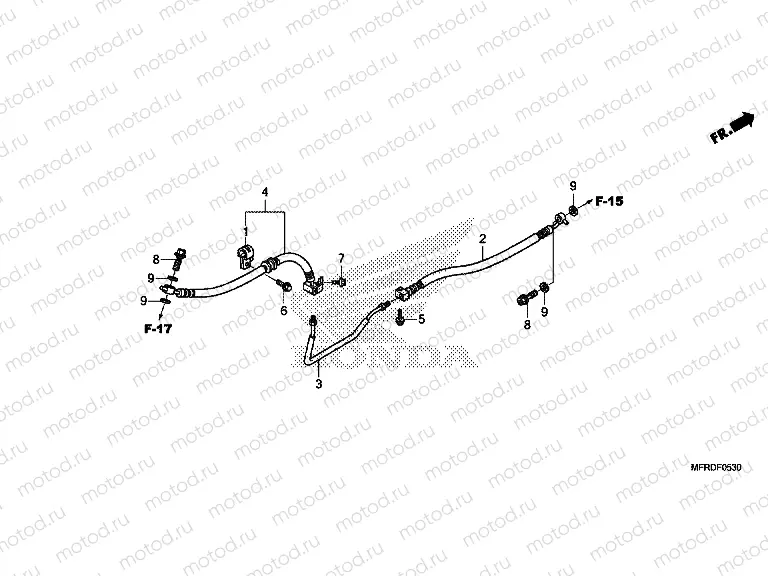 F-5-30 BRAKE CABLE (VT1300CR)