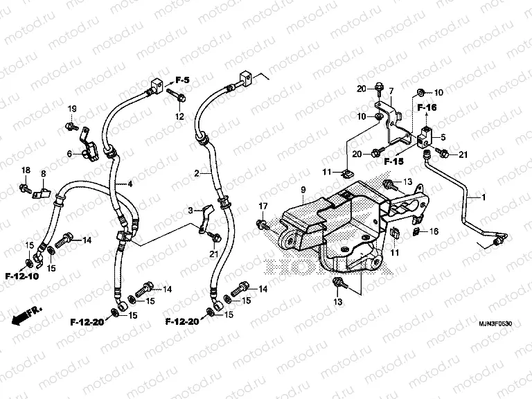 F-5-30 FRONT BRAKE HOSE (CTX1300)