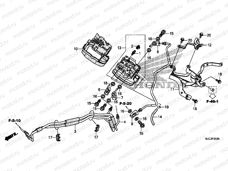 F-5-30 FRONT VALVE UNIT (CBR600RA)