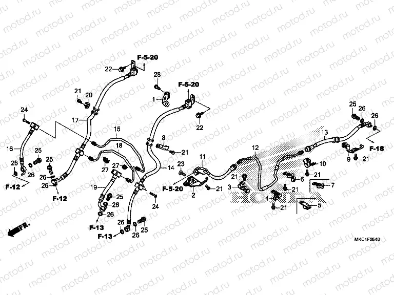 F-5-40 BRAKE HOSE / BRAKE PIPE