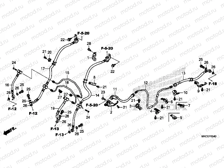 F-5-40 BRAKE HOSE/BRAKE PIPE