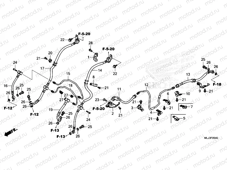 F-5-40 BRAKE HOSE/BRAKE PIPE