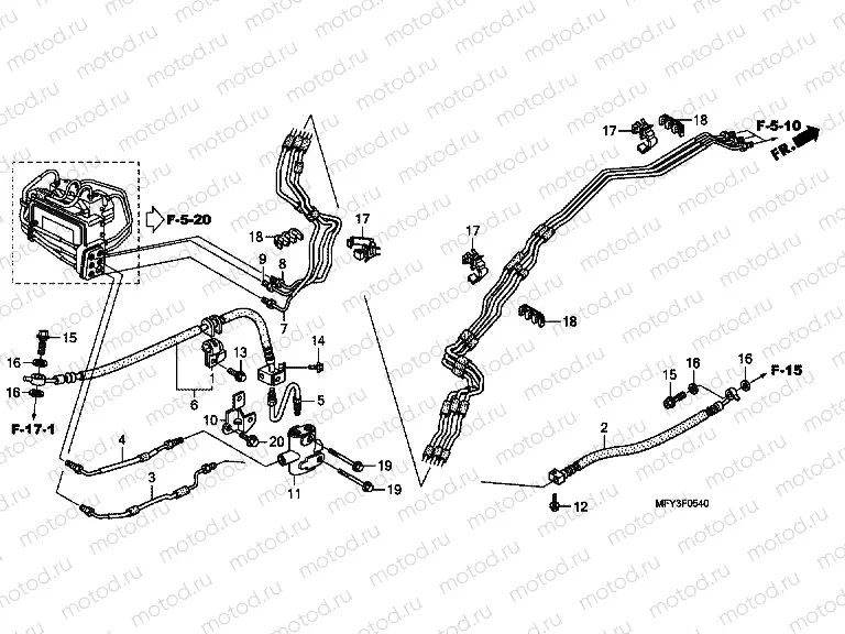 F-5-40 BRAKE LINING (ABS)