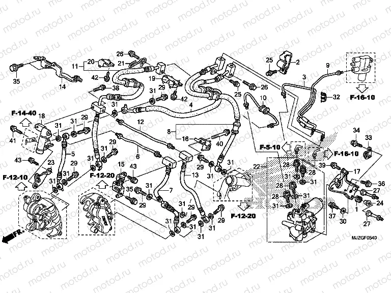 F-5-40 FRONT BRAKE HOSE